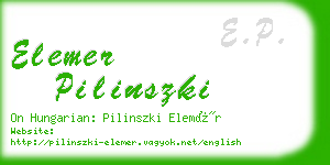 elemer pilinszki business card